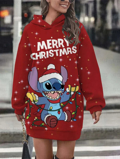 Damen Hoodie Dress von MINISO – Disney Stitch Design für Herbst/Winter